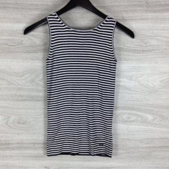 T Tahari Navy Striped V-Back sleeveless  Tank Top size XS - Picture 3 of 5
